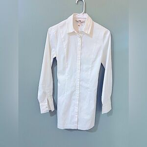 Etcetera timeless classic tunic blouse tie back ivory color size 2